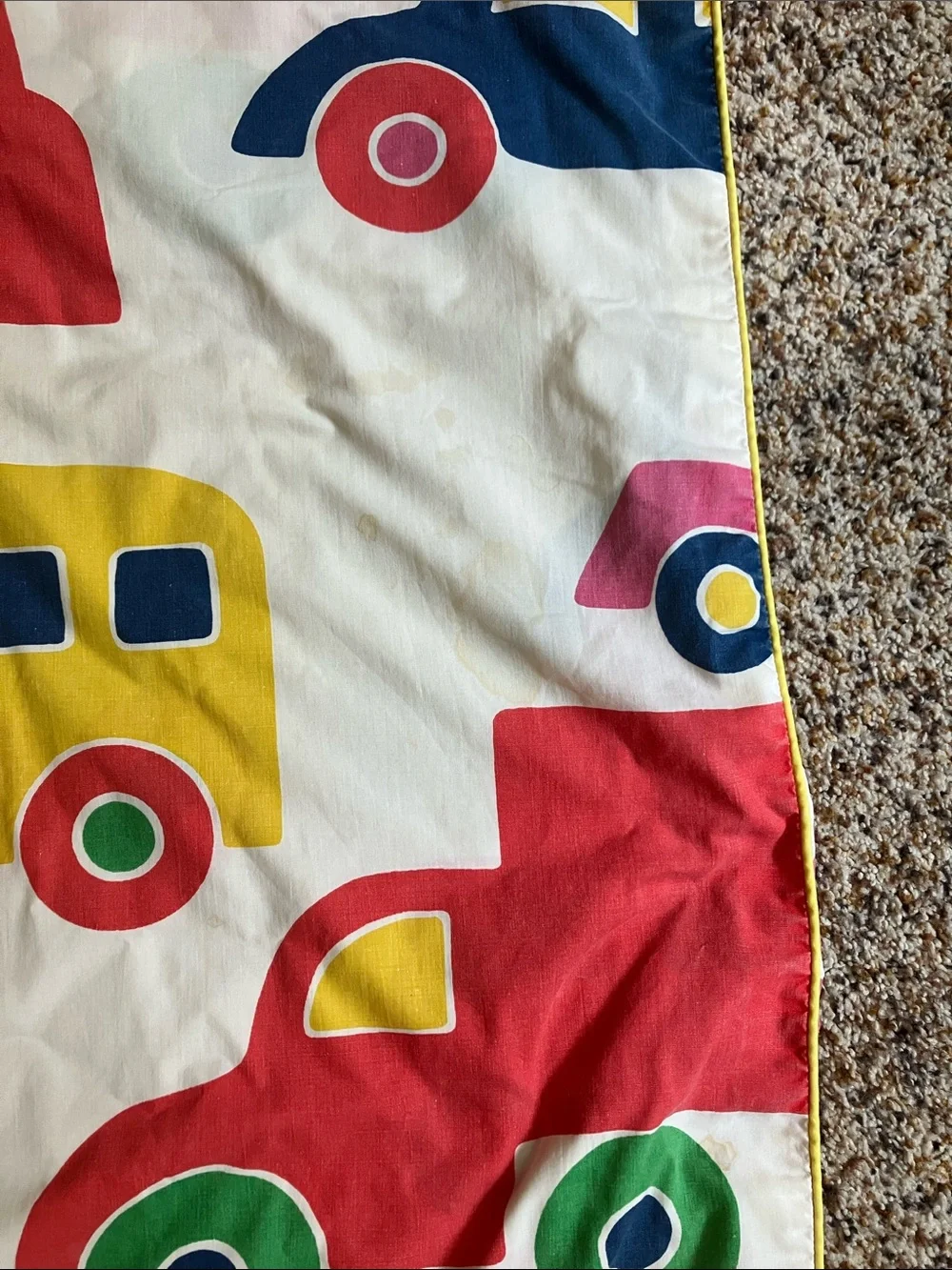 Marimekko vintage 70s Kids cars and trucks Duvet Cover Bo boo Dan Rivers twin